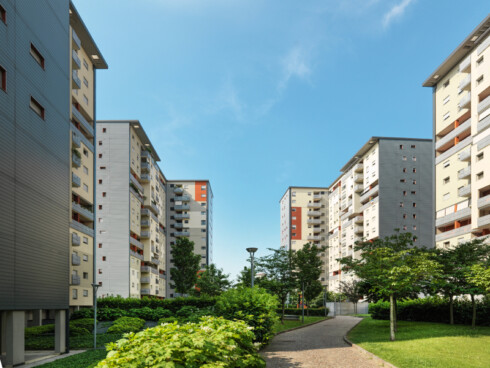 Visione d'insieme del complesso Bicocca Village a Milano