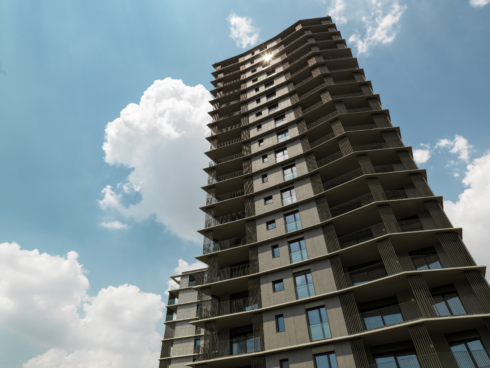 Dettaglio di una torre di Uptown, Milano