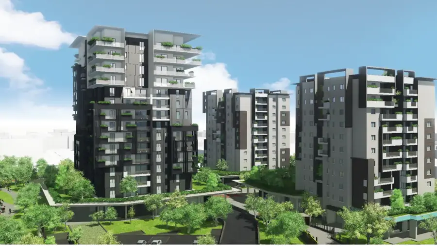 Render del risultato finale di Torre Elefante ad Arcore