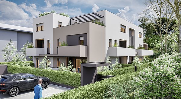 Render complesso edilizio via Motton a Bassano del Grappa